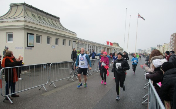 Andy Henry approaches the finish line