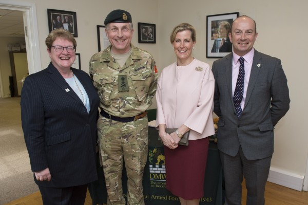 HRH Sophie, Countess of Wessex visits Defence Medical Welfare Service headquarters in Andover, Hampshire, UK.