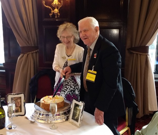 Tom and Amy Bryden at the Blind Veterans UK lunch club in Newcastle