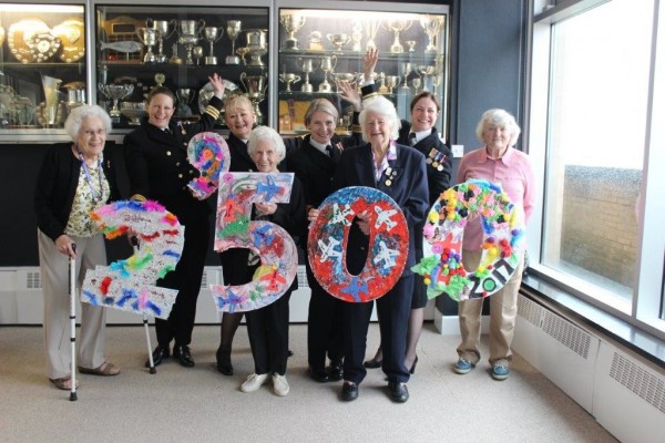 Former Wrens supported by Blind Veterans UK with currently serving Royal Navy women