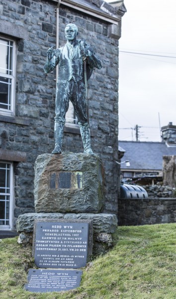 Hedd Wyn statute in Trawsfyndd