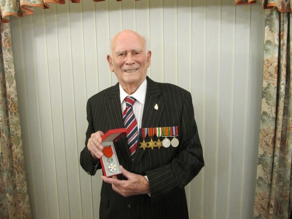 Roy Sinton with his Legion d'Honneur