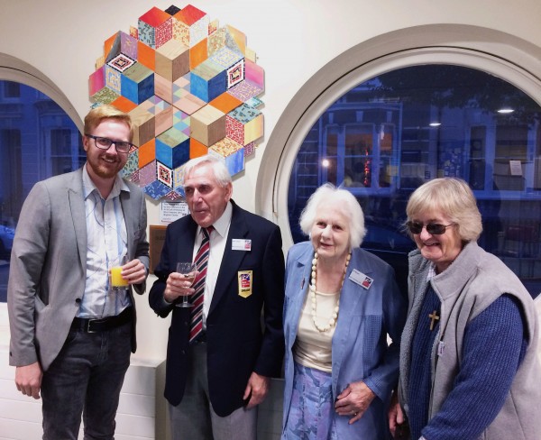 Lloyd Russell-Moyle MP with blind veterans John Taylor, Jill Bryce and C...