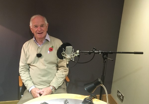 Johnny Ball in recording studio