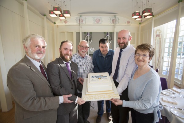 The people on the photo are from left to right: John Evans, HOS Board Member, Fraser Gilmore, HOS Engagement & Development Manager, Danny Jones, HOS client, Graeme Jackson, HOS client, Tony Carruthers – Military Matters Associate, Christine Jackson, HOS client