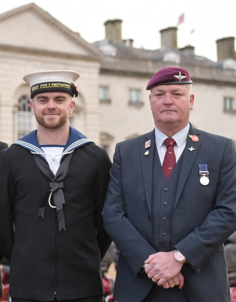 John Robinson (right) with his guide Connor Dooley