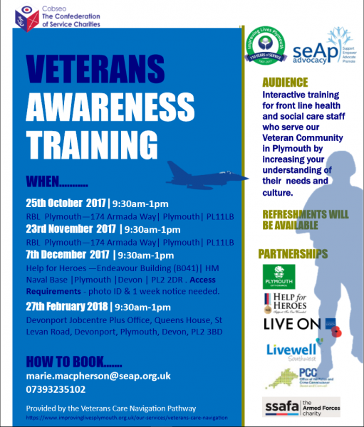 Veterans Awareness Training poster