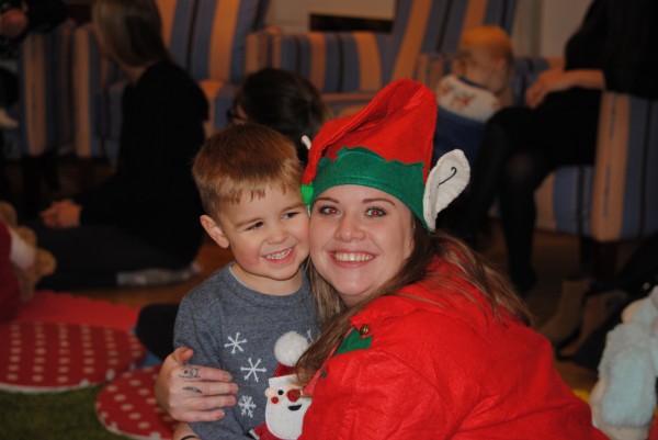 Toddler Ethan Wicks with The Solihull Homes Activity Coordinator, Charlie