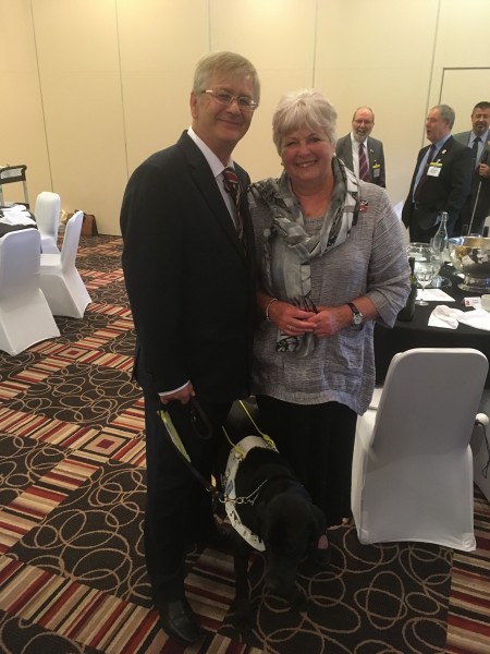 Graham, Lindy and Clyde the guide dog