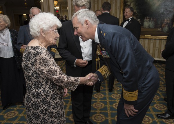 Rose Davies meets former Chief of the Air Staff, Air Chief Marshal Sir Andrew Pulford at Washington