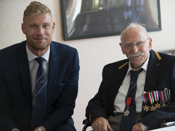 Freddie Flintoff with George Simms