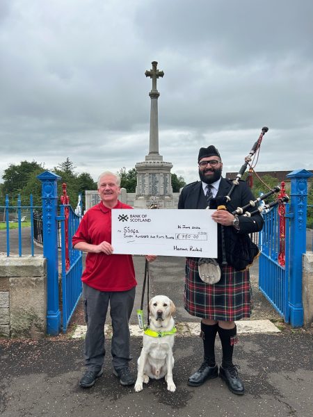 Pipe dreams for SSAFA as charity bags donation from Larkhall s Haroon Cobseo